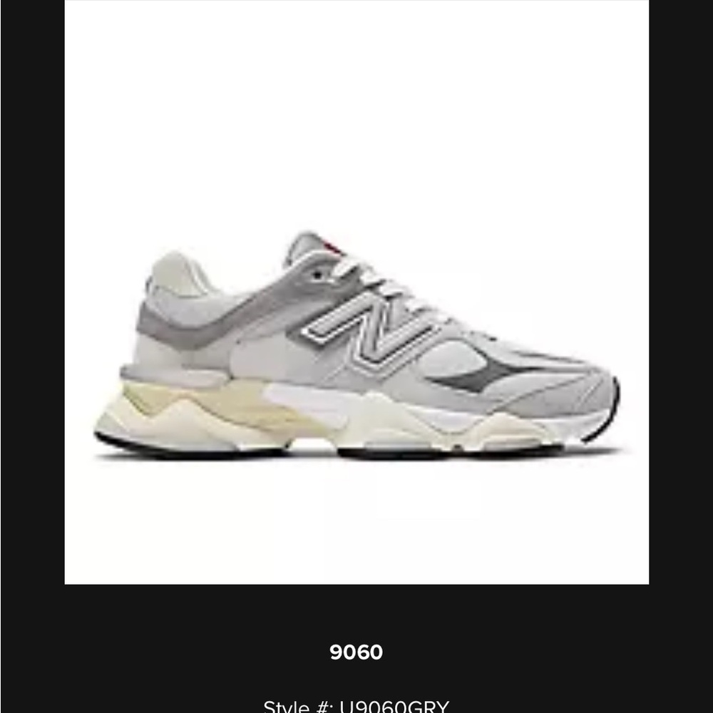 New Balance 9060 Light Gray and Cream Sneakers